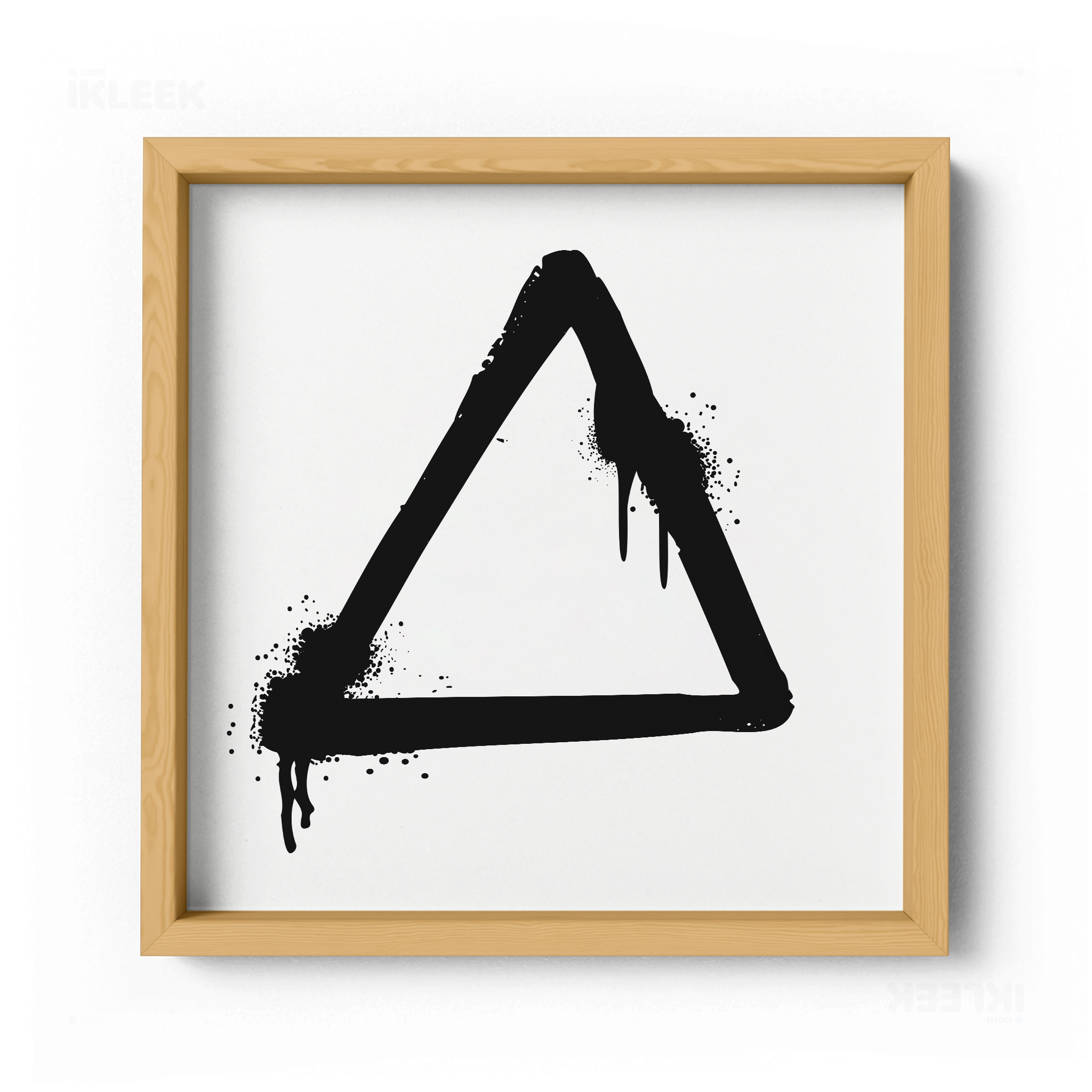 RisingTriangle Framed Poster 04 Natural Wood
