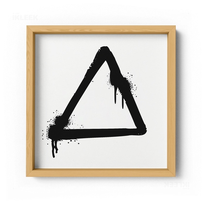 RisingTriangle Framed Poster 04 Natural Wood