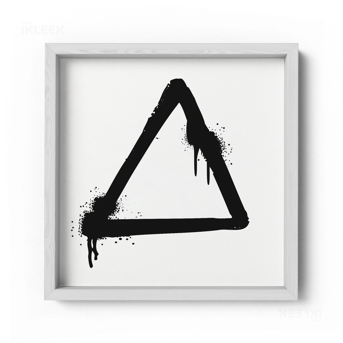 RisingTriangle Framed Poster 04 White Wood