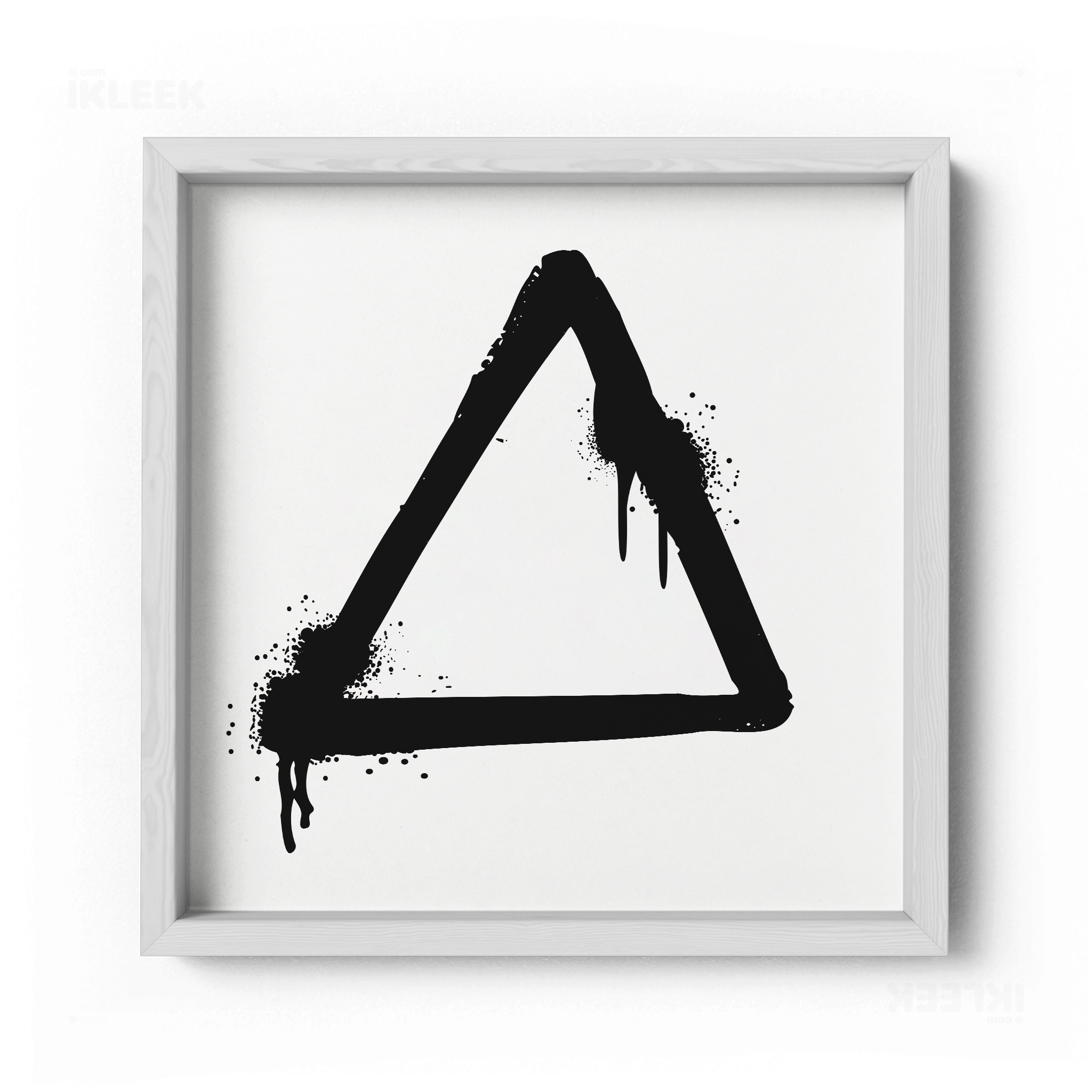 RisingTriangle Framed Poster 04 White Wood