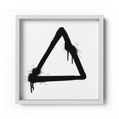 RisingTriangle Framed Poster 04 White Wood