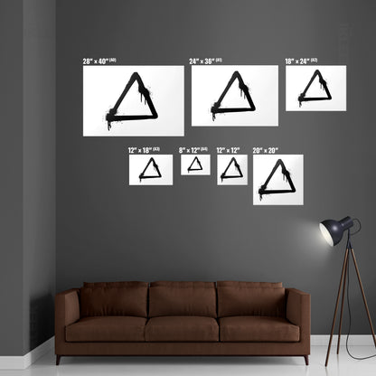 RisingTriangle Framed Poster 06 Natural Wood