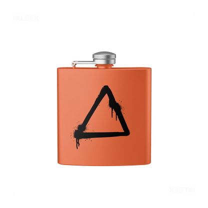 RisingTriangle Hip Flasks 01 Orange
