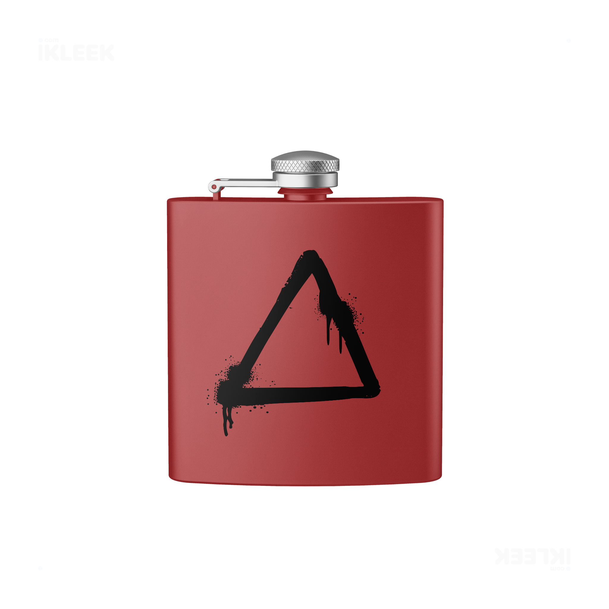 RisingTriangle Hip Flasks 01 Red