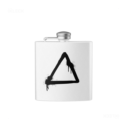 RisingTriangle Hip Flasks 01 White