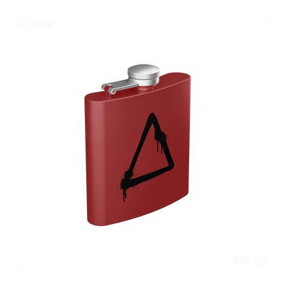 RisingTriangle Hip Flasks 03 Red