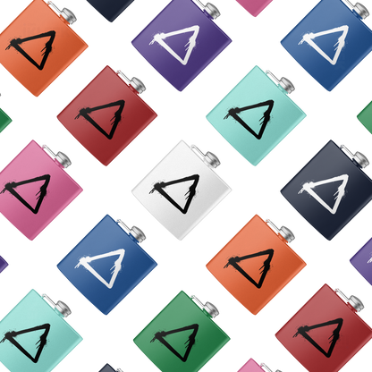 RisingTriangle Hip Flasks 04 Red