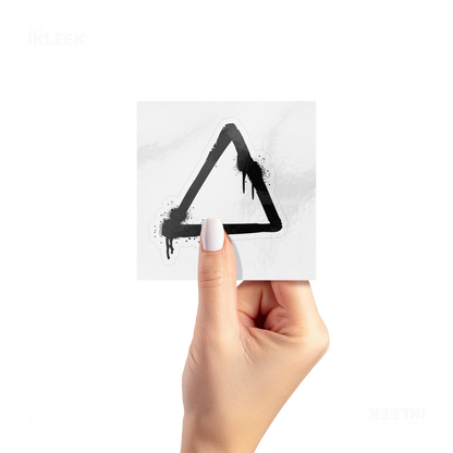 RisingTriangle Kiss Cut Sticker 02 White