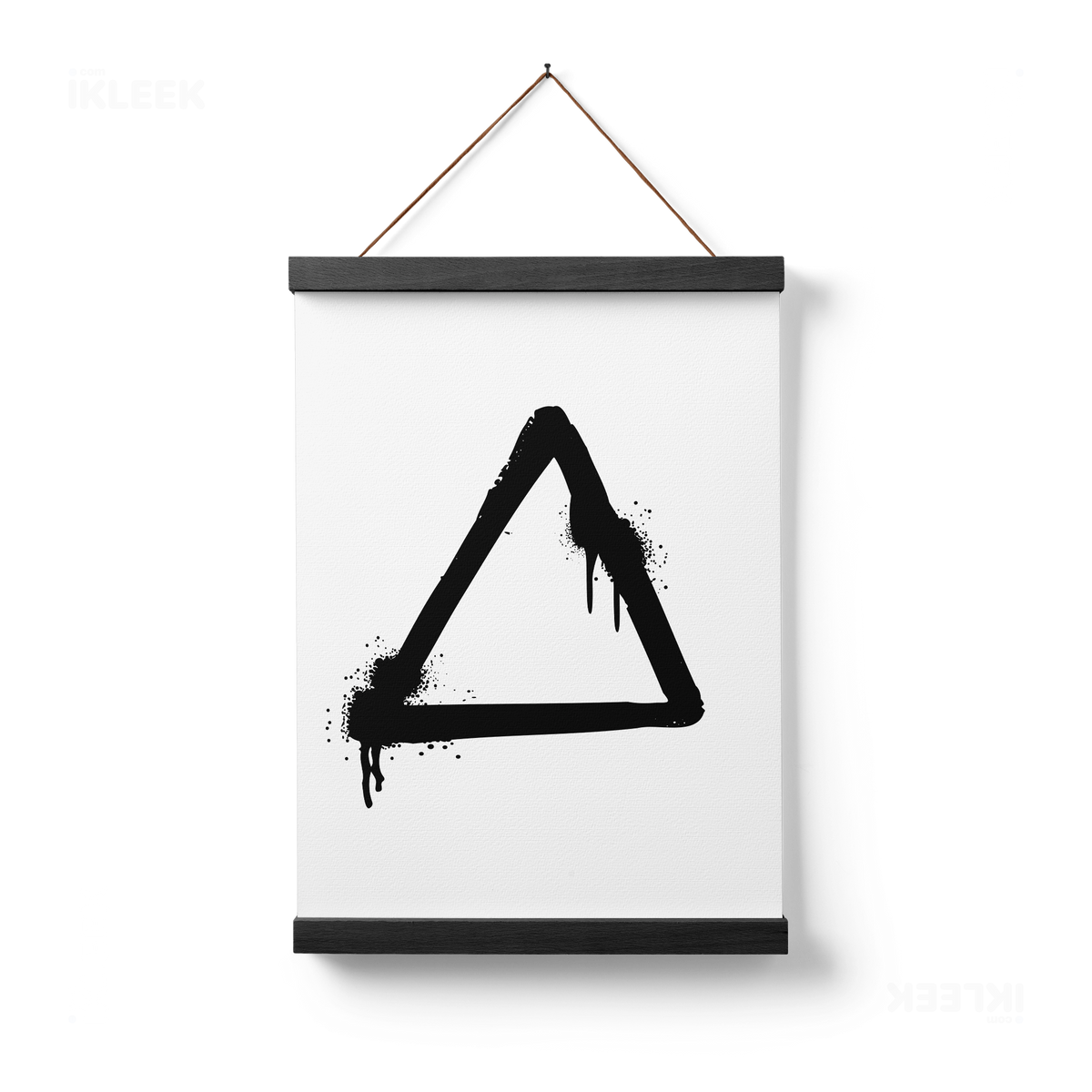 RisingTriangle Magnetic Hanger Poster 01 Black Wood