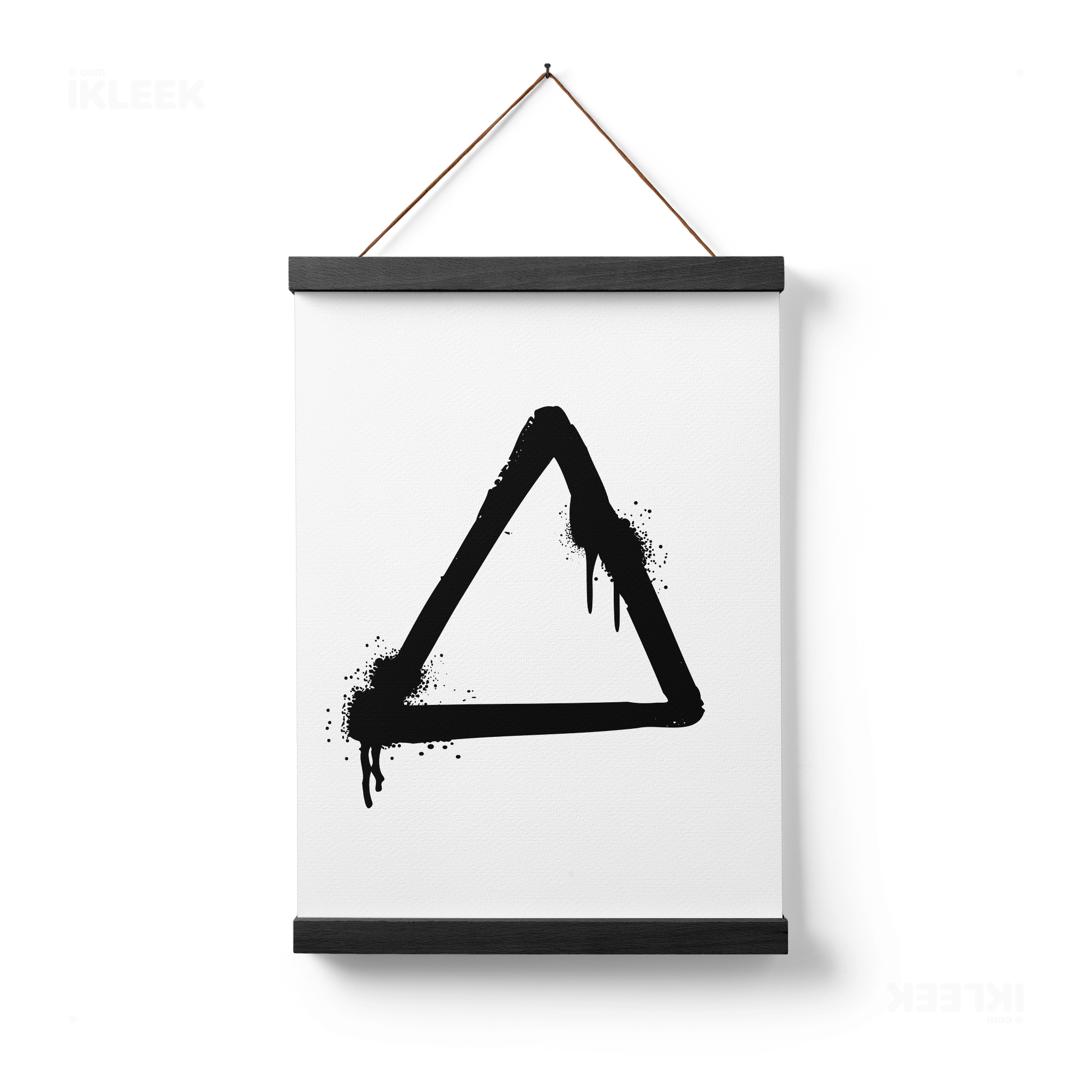 RisingTriangle Magnetic Hanger Poster 01 Black Wood