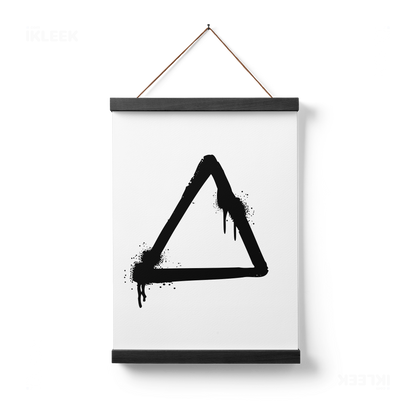 RisingTriangle Magnetic Hanger Poster 01 Black Wood