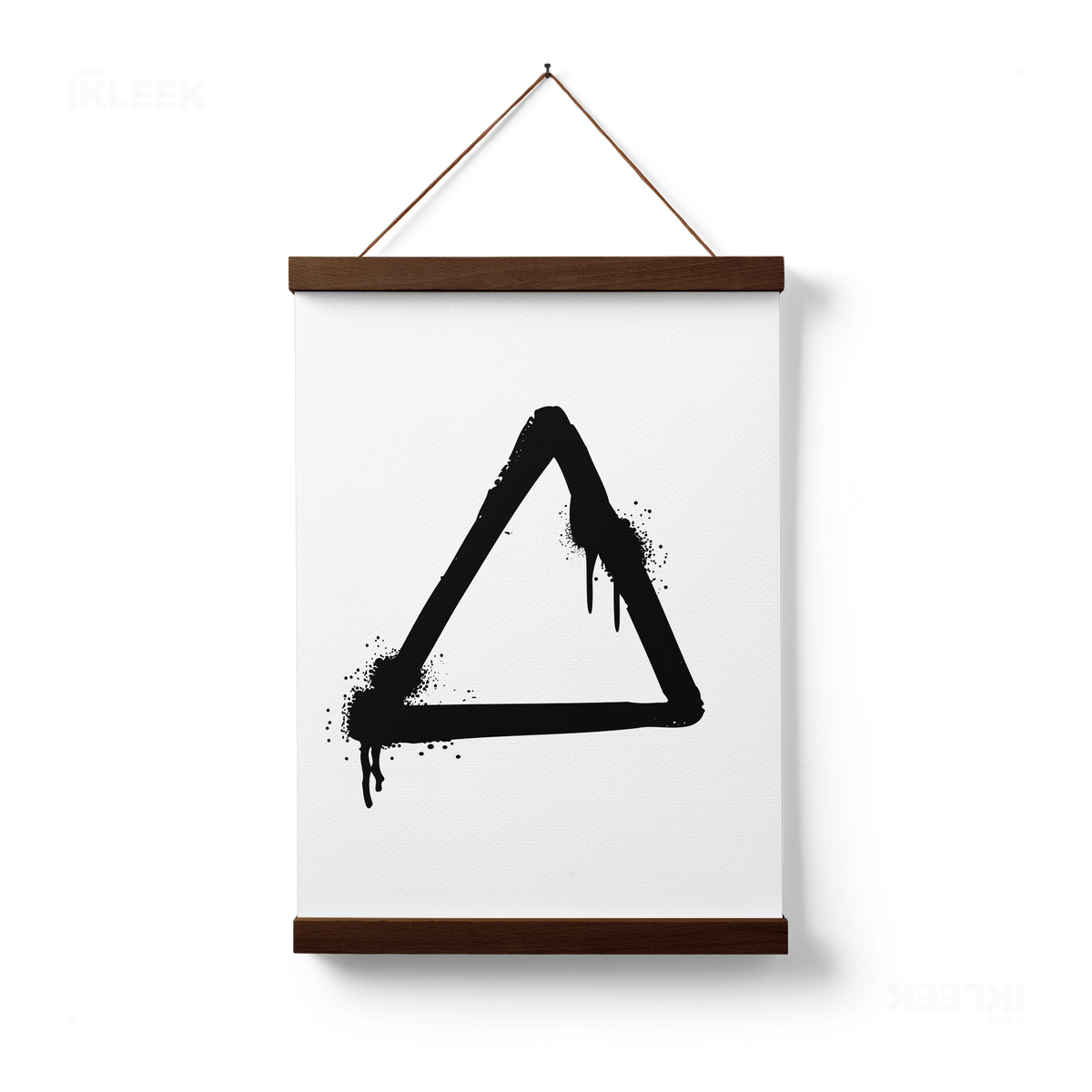 RisingTriangle Magnetic Hanger Poster 01 Dark Wood