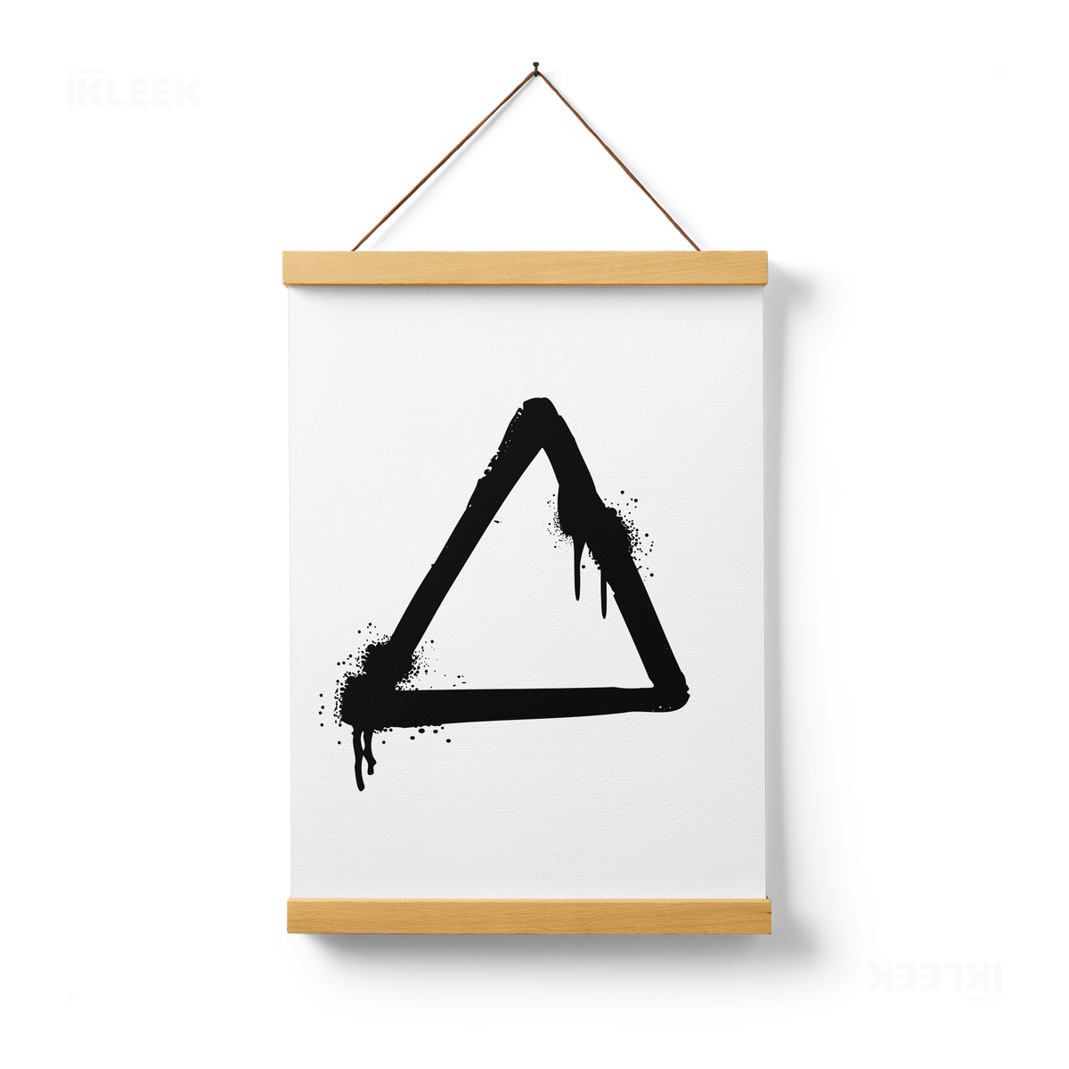 RisingTriangle Magnetic Hanger Poster 01 Natural Wood