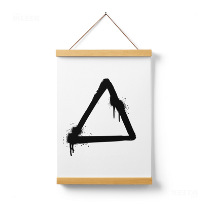 RisingTriangle Magnetic Hanger Poster 01 Natural Wood