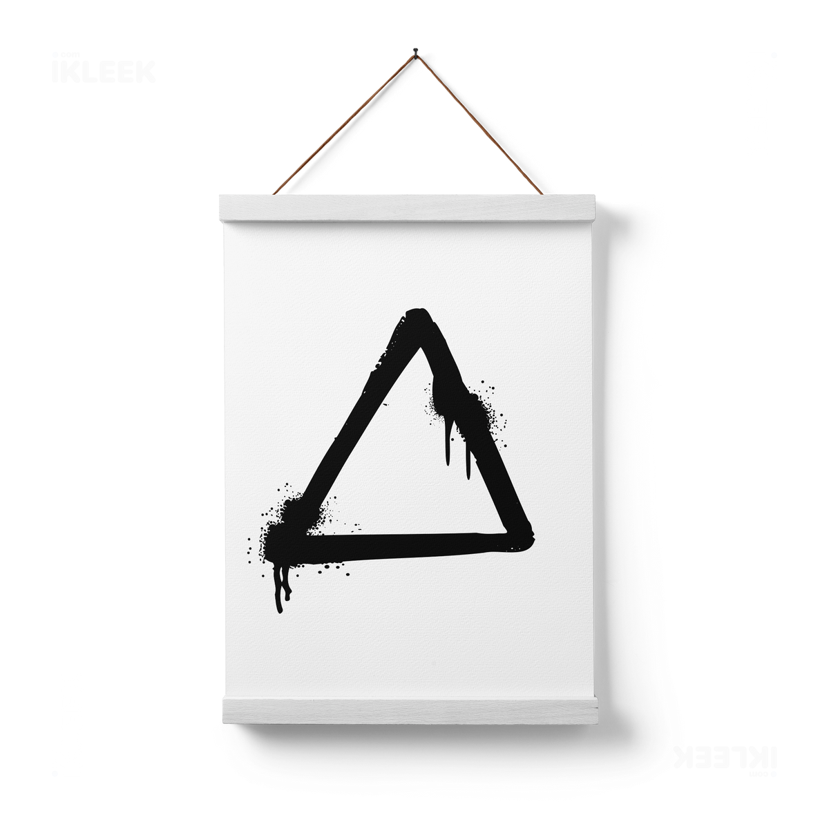 RisingTriangle Magnetic Hanger Poster 01 White Wood