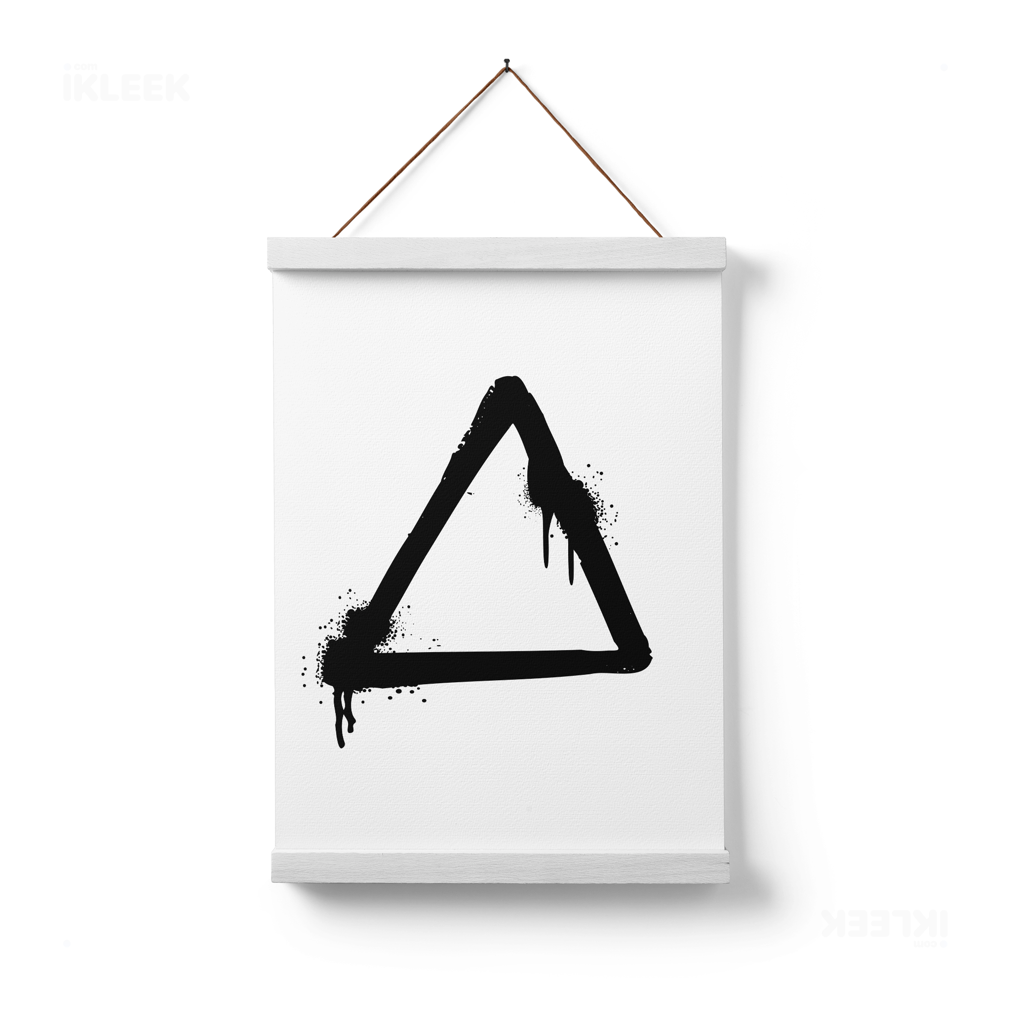 RisingTriangle Magnetic Hanger Poster 01 White Wood