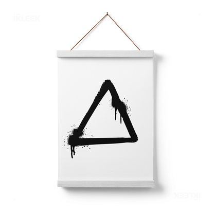 RisingTriangle Magnetic Hanger Poster 01 White Wood