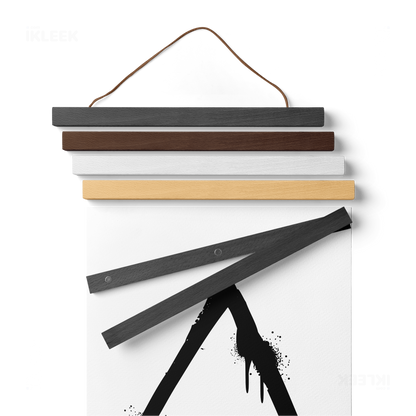 RisingTriangle Magnetic Hanger Poster 02 Natural Wood