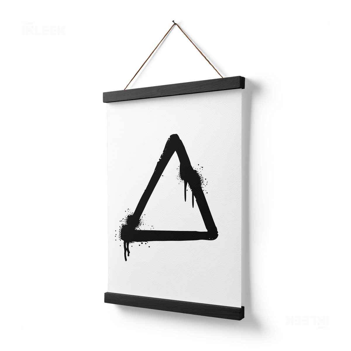 RisingTriangle Magnetic Hanger Poster 03 Black Wood