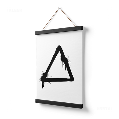 RisingTriangle Magnetic Hanger Poster 03 Black Wood