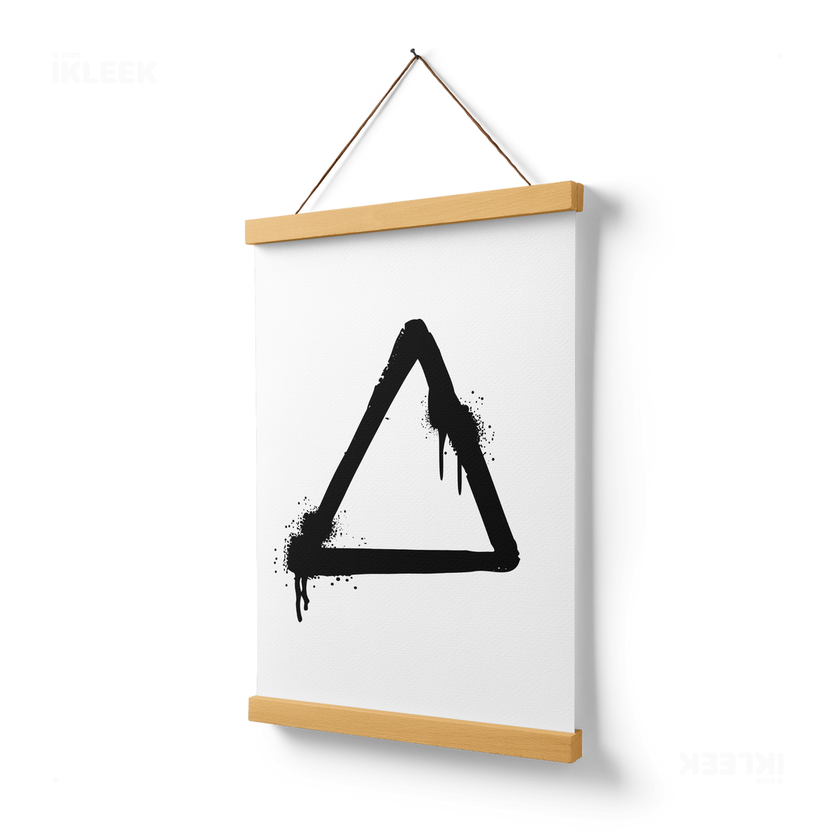 RisingTriangle Magnetic Hanger Poster 03 Natural Wood