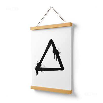 RisingTriangle Magnetic Hanger Poster 03 Natural Wood
