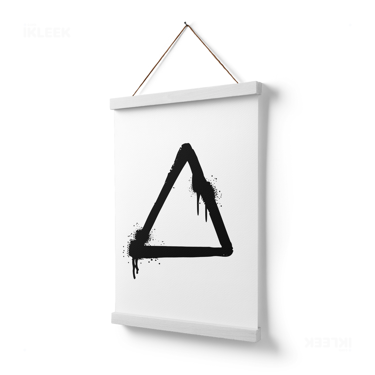 RisingTriangle Magnetic Hanger Poster 03 White Wood
