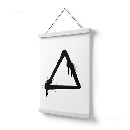 RisingTriangle Magnetic Hanger Poster 03 White Wood