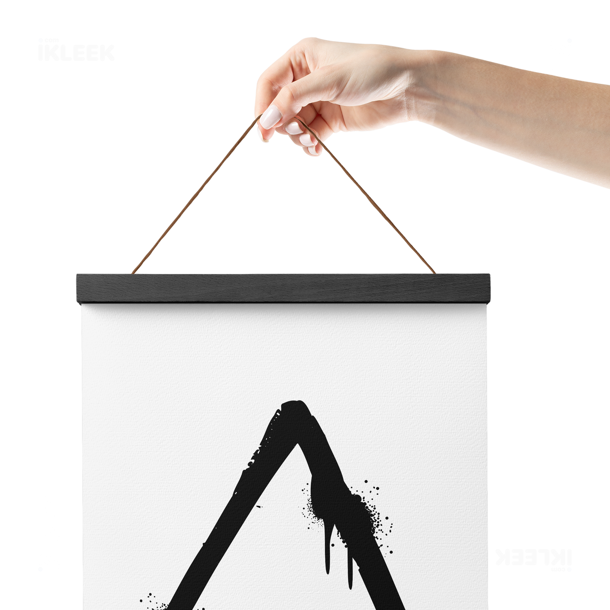 RisingTriangle Magnetic Hanger Poster 05 Black Wood