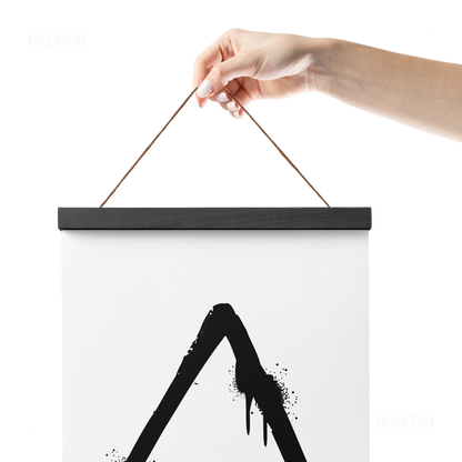 RisingTriangle Magnetic Hanger Poster 05 Black Wood