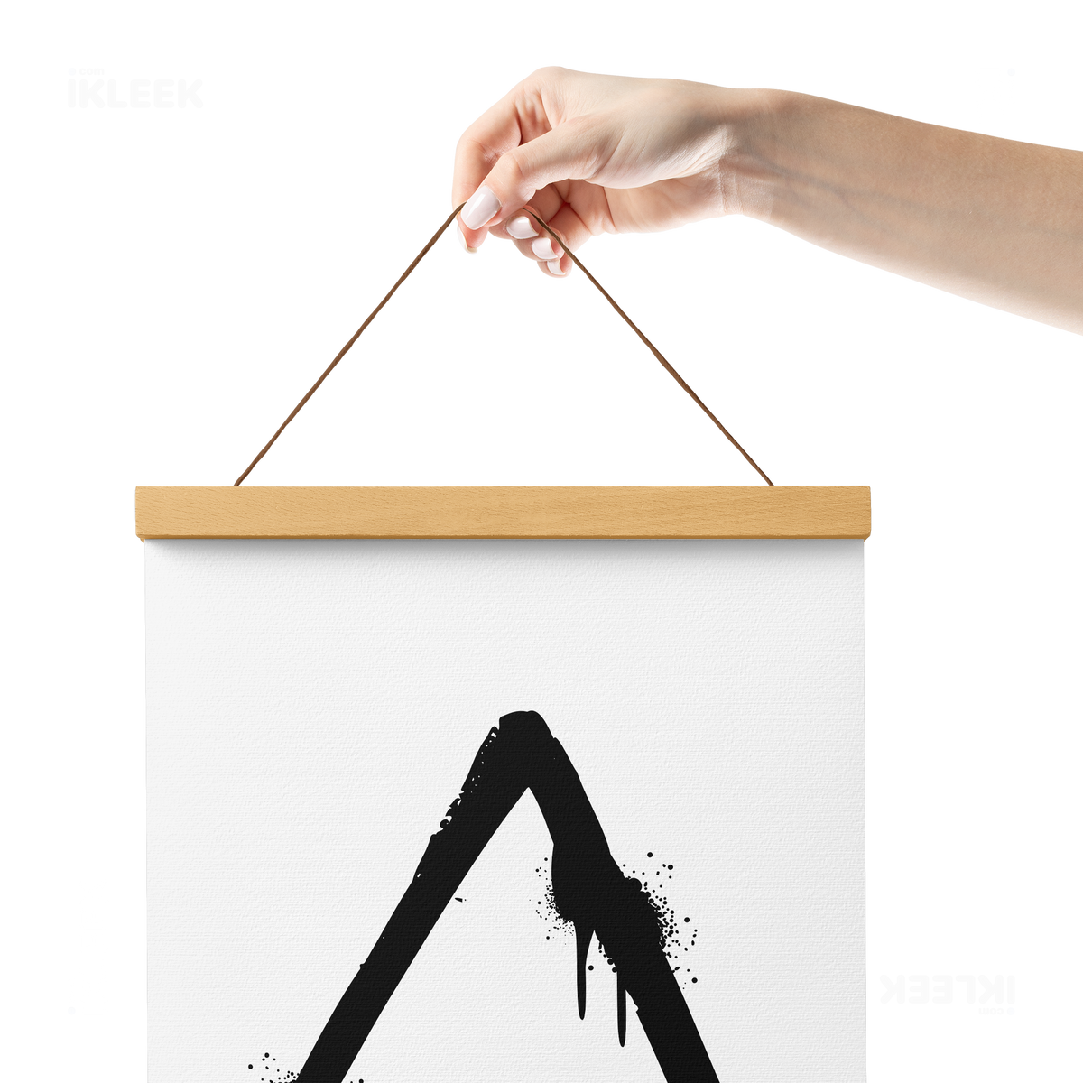 RisingTriangle Magnetic Hanger Poster 05 Natural Wood
