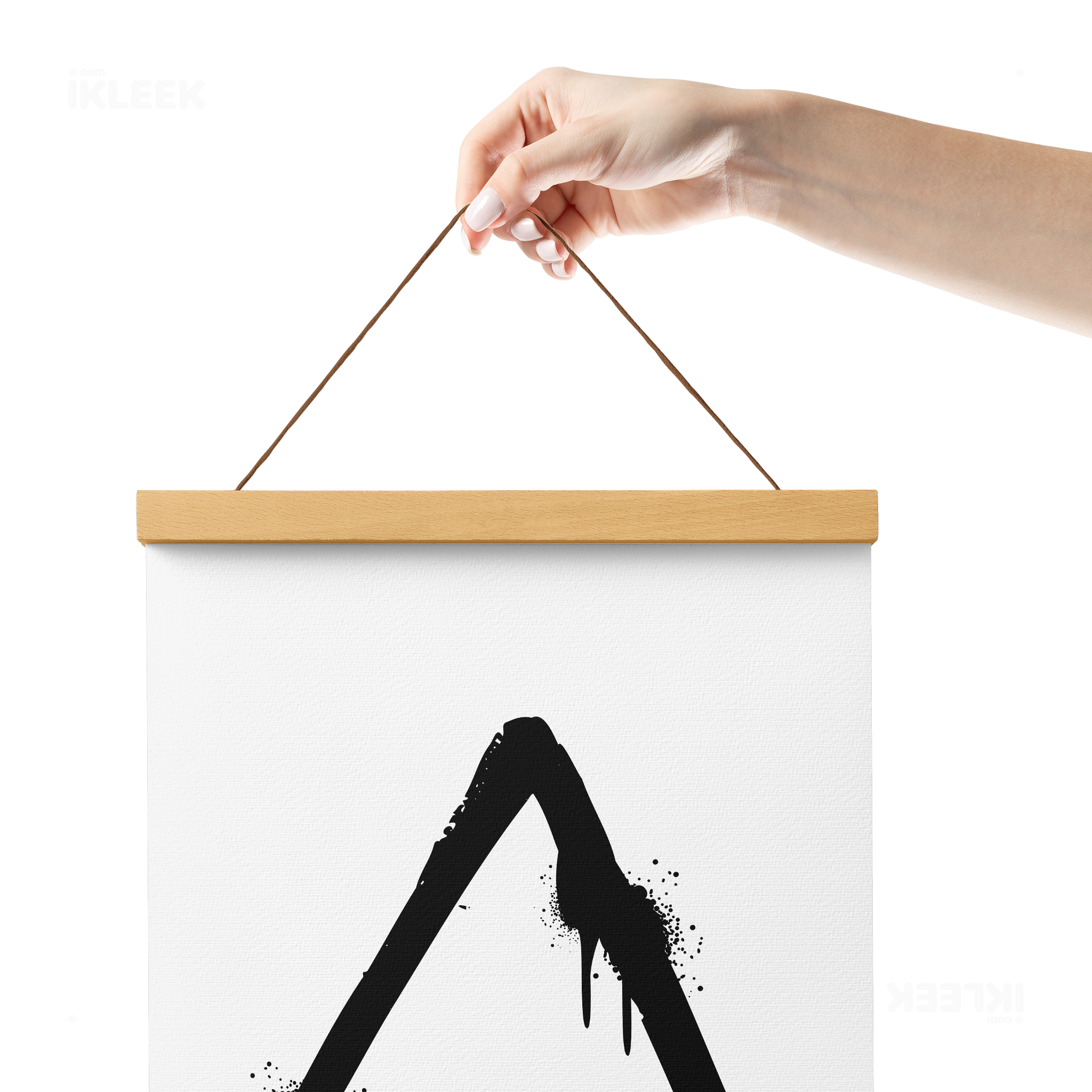 RisingTriangle Magnetic Hanger Poster 05 Natural Wood