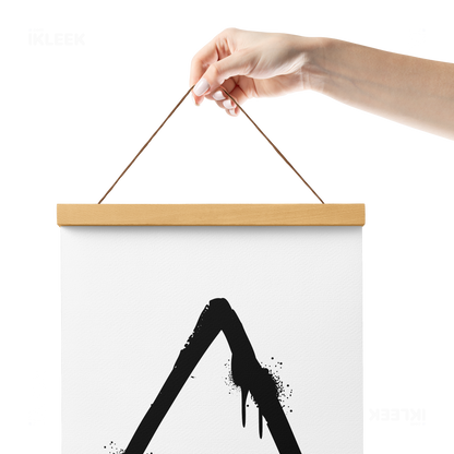 RisingTriangle Magnetic Hanger Poster 05 Natural Wood
