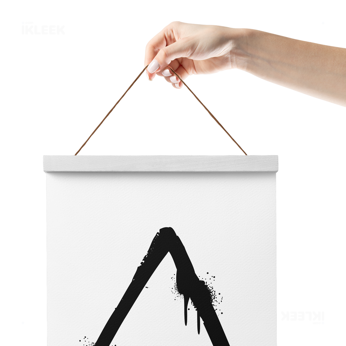 RisingTriangle Magnetic Hanger Poster 05 White Wood