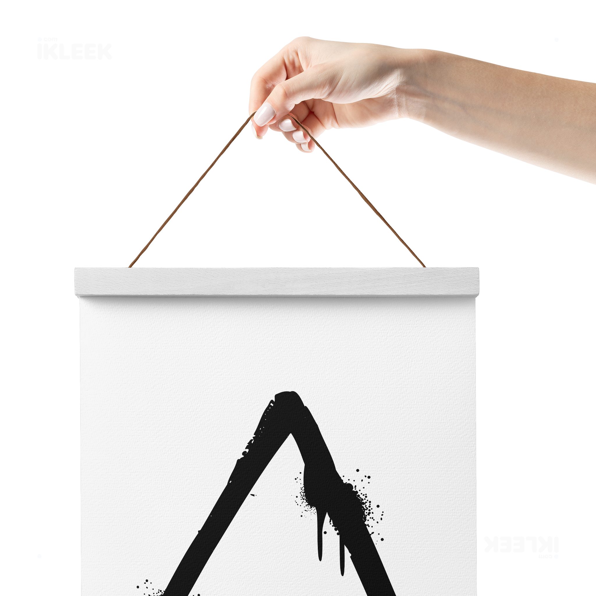 RisingTriangle Magnetic Hanger Poster 05 White Wood