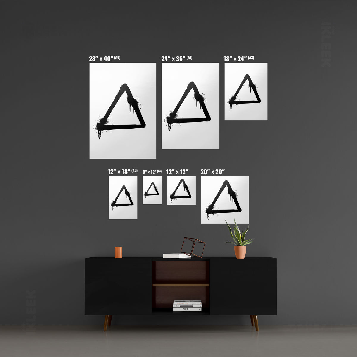 RisingTriangle Metallic Print 05 Brushed Aluminum