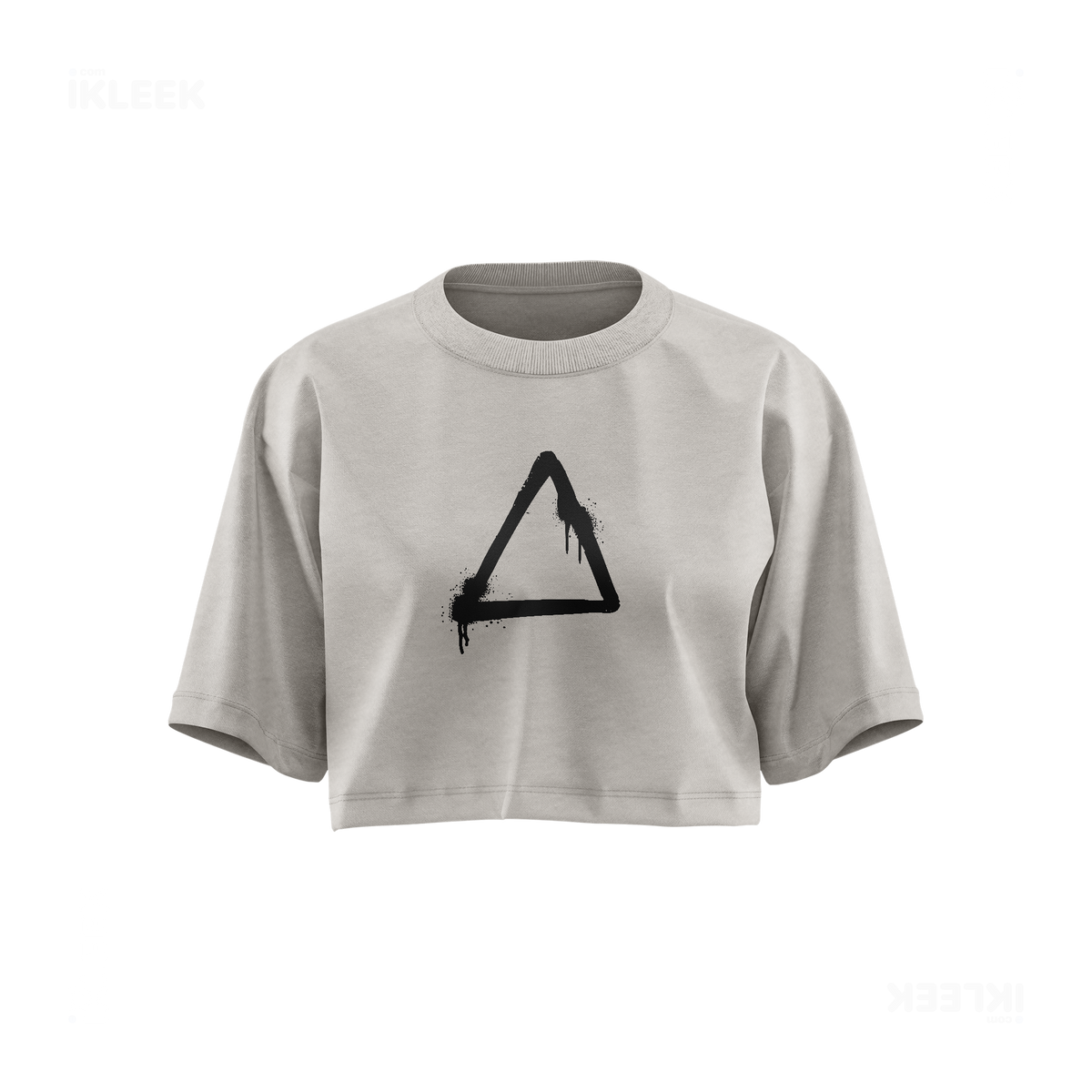 RisingTriangle Over Sized Crop Top 01 Faded Bone
