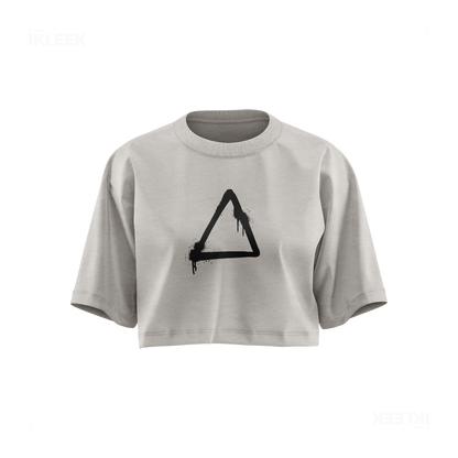 RisingTriangle Over Sized Crop Top 01 Faded Bone