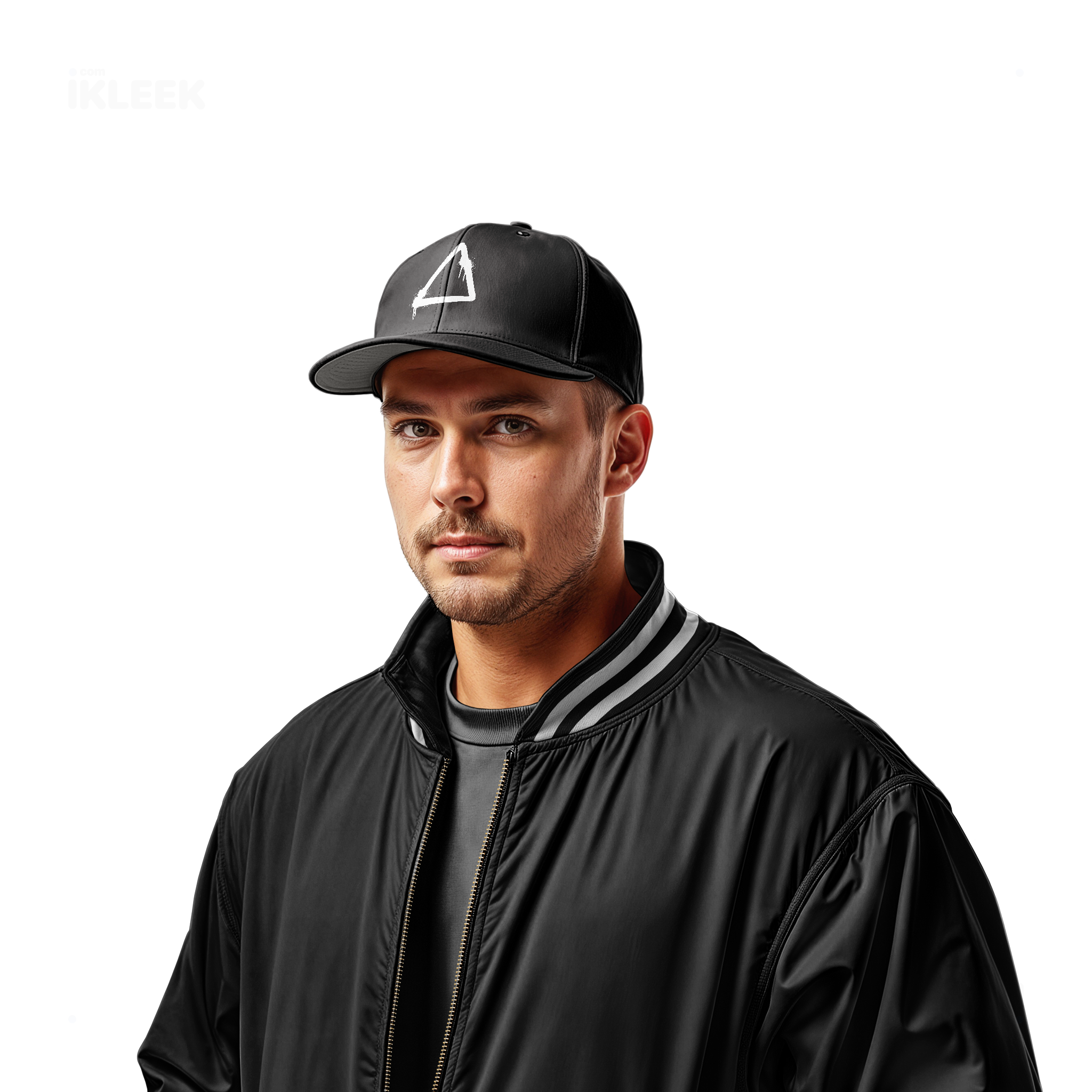 RisingTriangle Snapback Caps 02 Black DTF