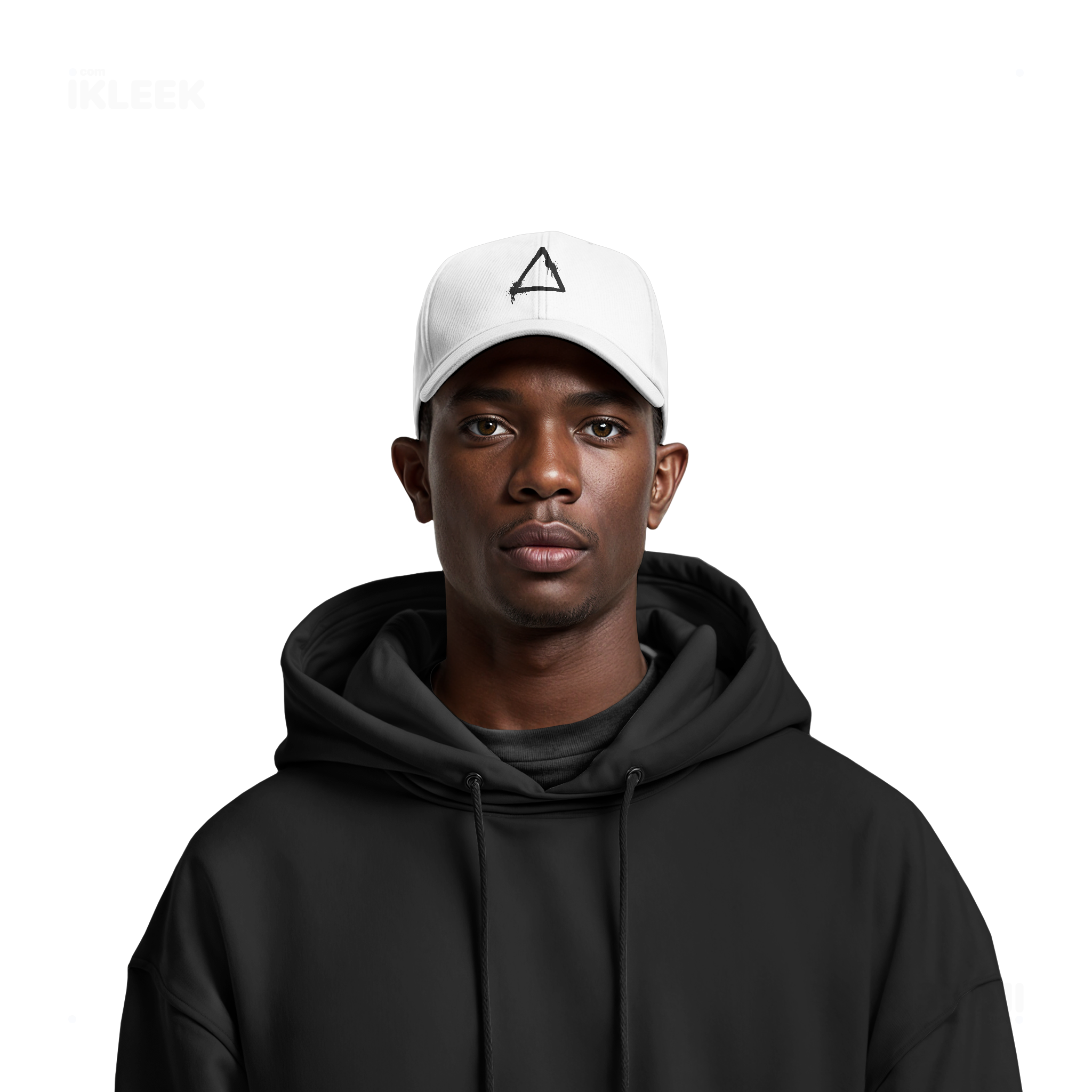 RisingTriangle Snapback Caps 06 White DTF