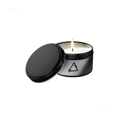 RisingTriangle Tin Candle 01 Black