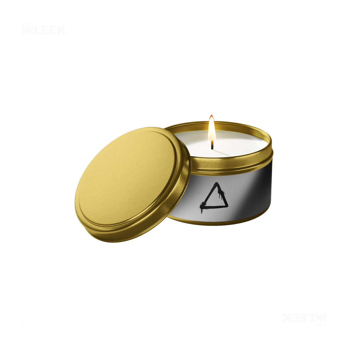 RisingTriangle Tin Candle 01 Gold