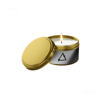 RisingTriangle Tin Candle 01 Gold