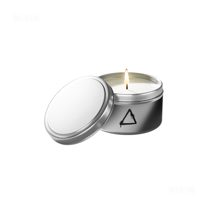 RisingTriangle Tin Candle 01 Silver