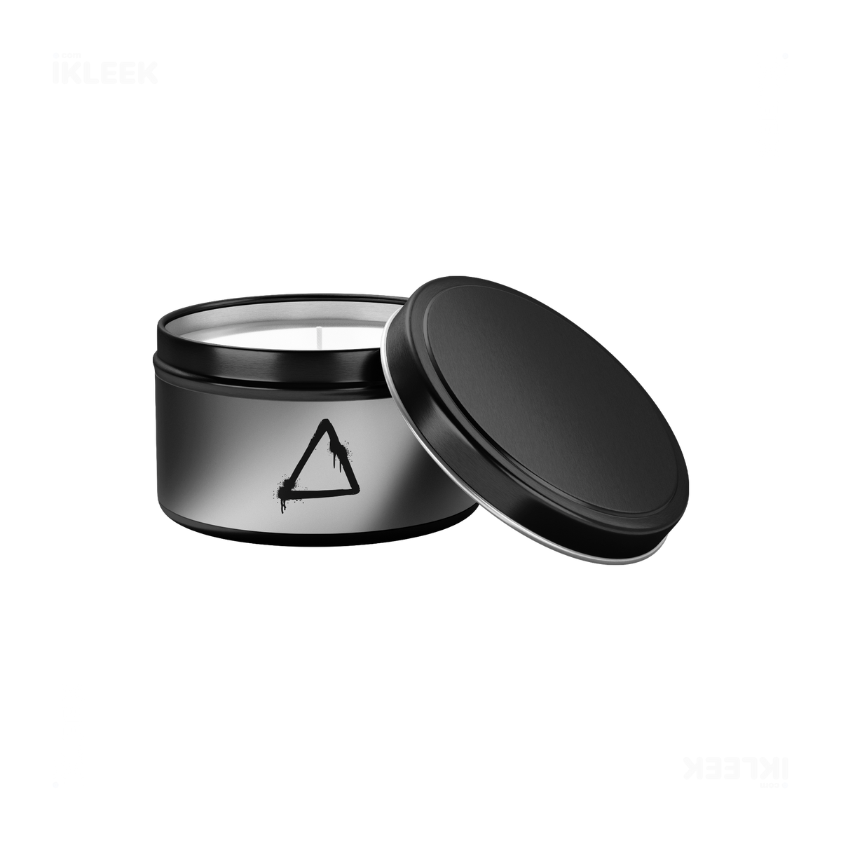 RisingTriangle Tin Candle 03 Black