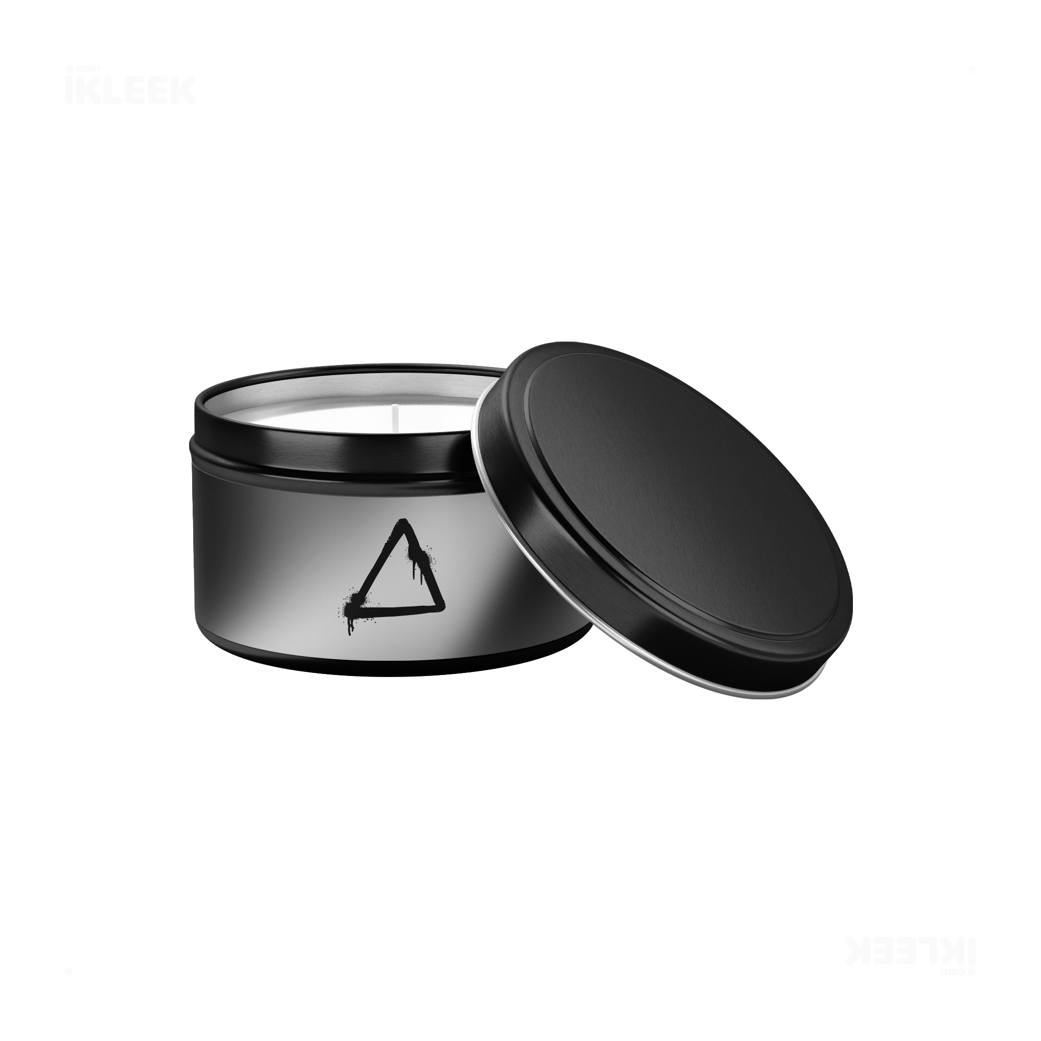 RisingTriangle Tin Candle 03 Black