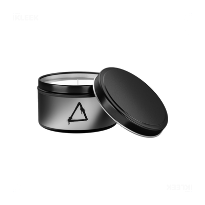 RisingTriangle Tin Candle 03 Black