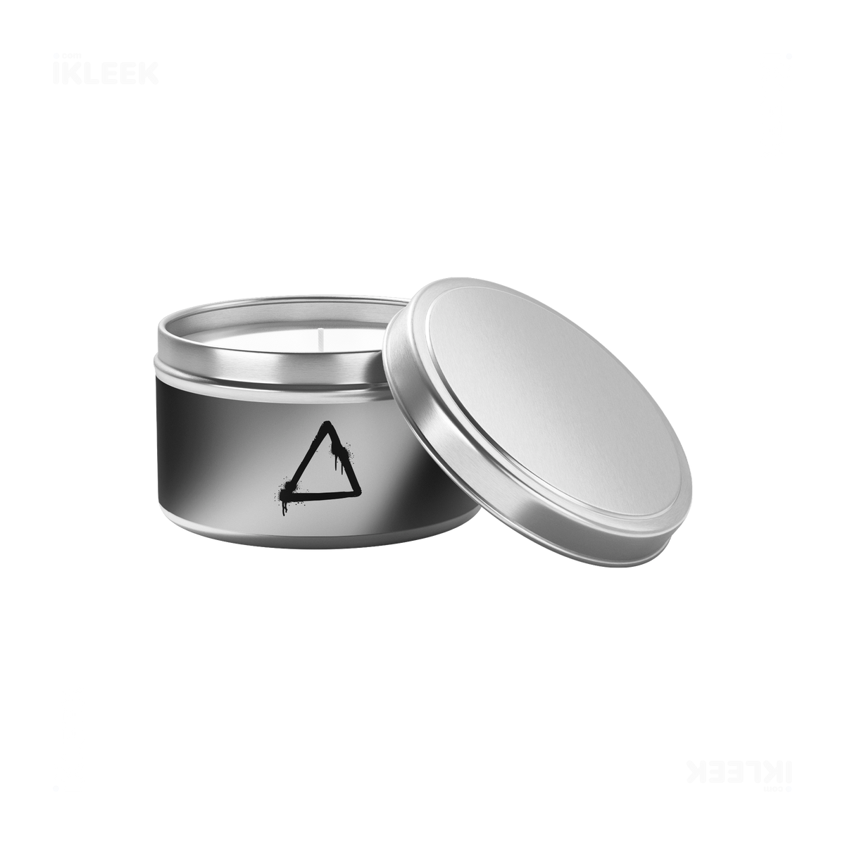 RisingTriangle Tin Candle 03 Silver