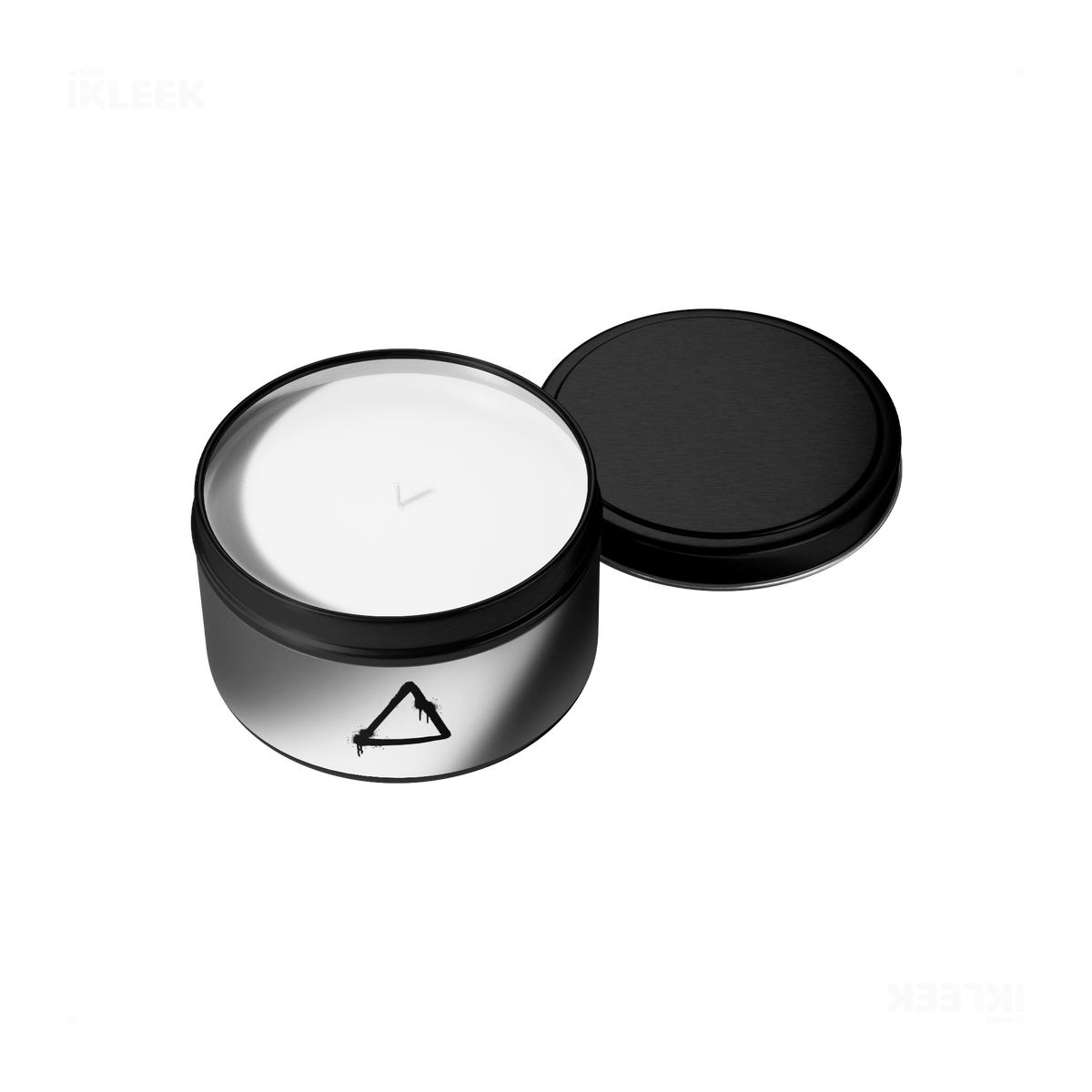 RisingTriangle Tin Candle 05 Black