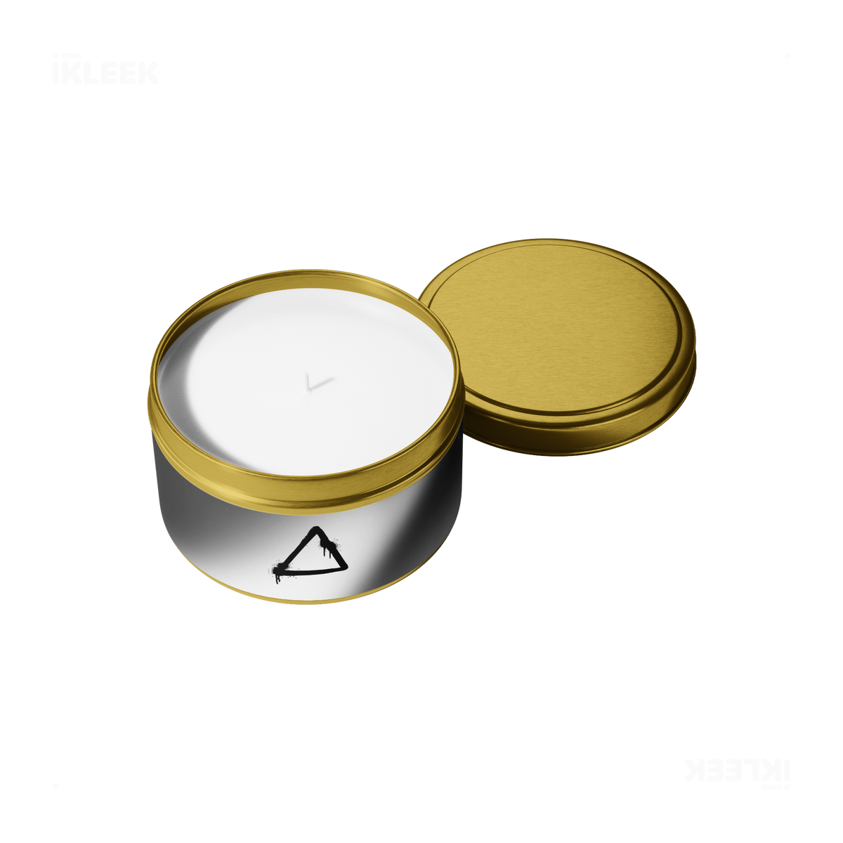 RisingTriangle Tin Candle 05 Gold